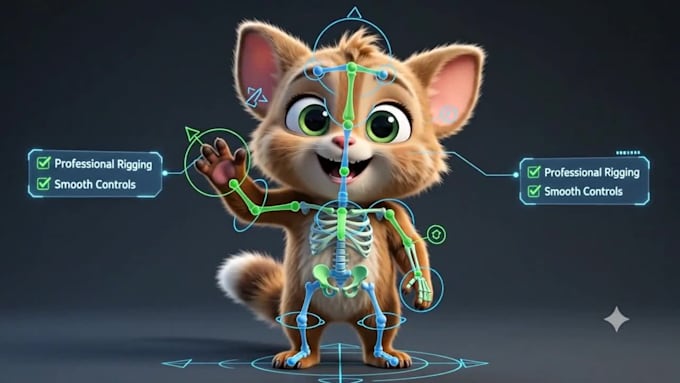 create rive animation for cartoon characters