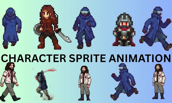 Pixel art sprite sheet game asset character animation pixel art 2d ...