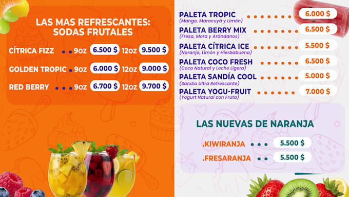 design digital menu and advertising screens