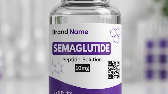 premium peptide vial labels and editable canva templates