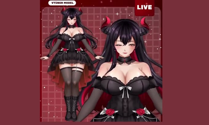 design anime vtuber live2d model vtuber rigging for streaming vtuber avater