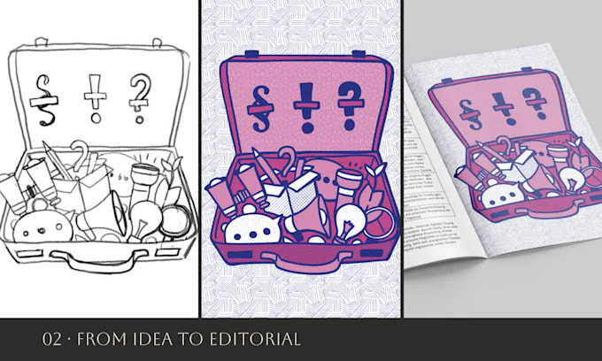 create professional editorial illustrations