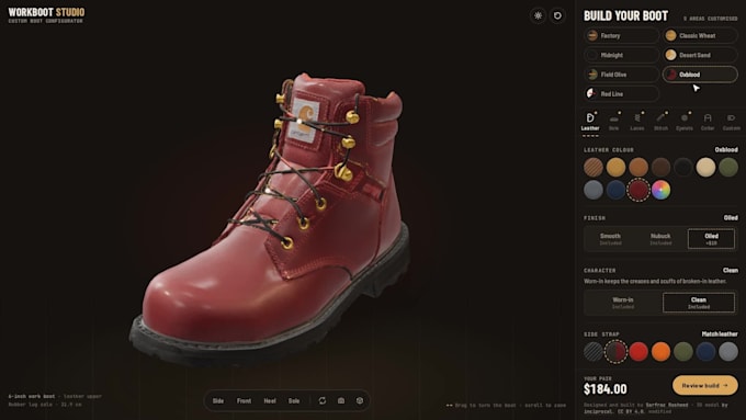 create a 3d product configurator for your website