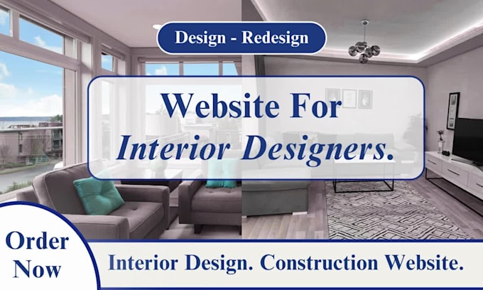 design a professional construction and interior design website for you
