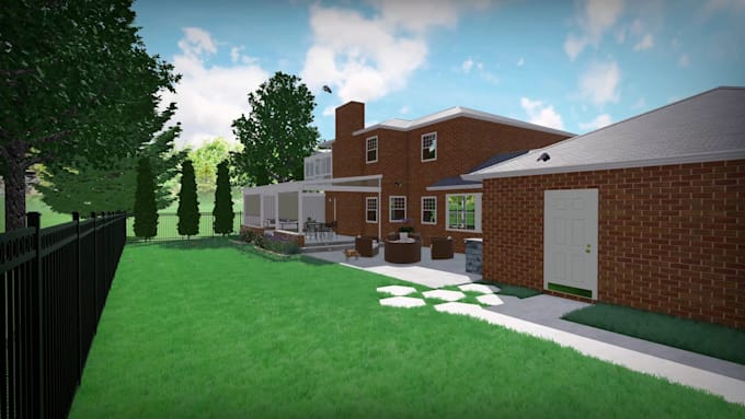 do landscape hardscape design and visualization 3d and layout