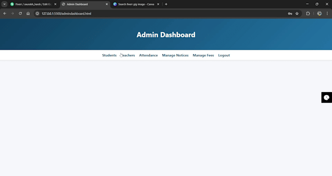 build a secure school management system website with admin dashboard