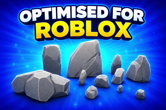 create optimised, high quality roblox 3d model and props