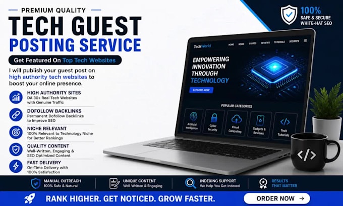 publish tech guest post with dofollow backlinks
