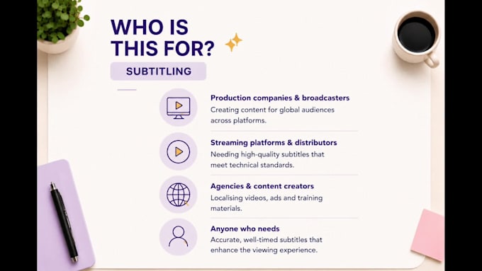 create, translate or edit professional subtitles