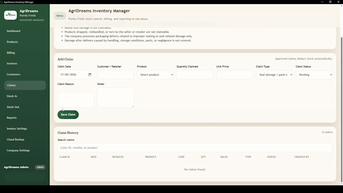 develop inventory and billing software