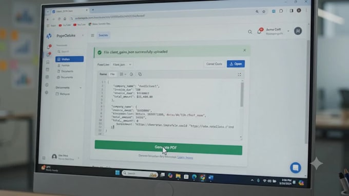 create automated PDF reports, invoices, and documents