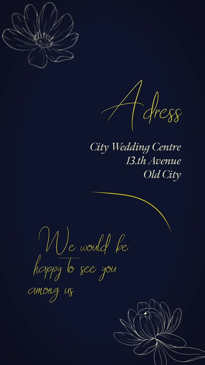 create digital wedding invitation video and animated save the date card