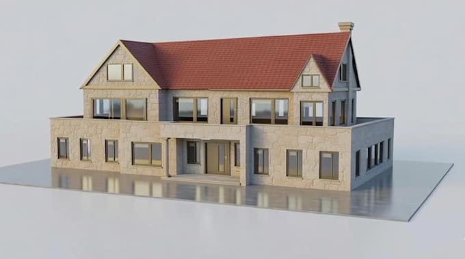 convert 2d floor plan in professional 3d model render