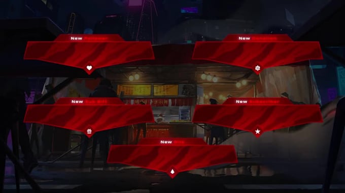create clean modern twitch alerts for professional streamers