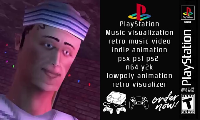 Create ps1, psx style music animation, 3d retro n64 low poly short ...
