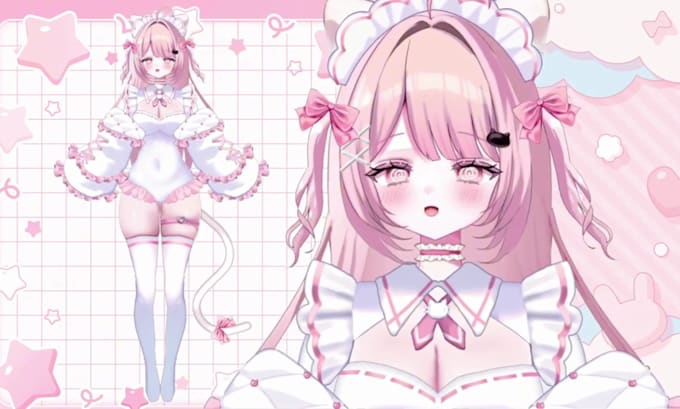 design custom live2d vtuber model, anime vtuber rigging, png to live2d model