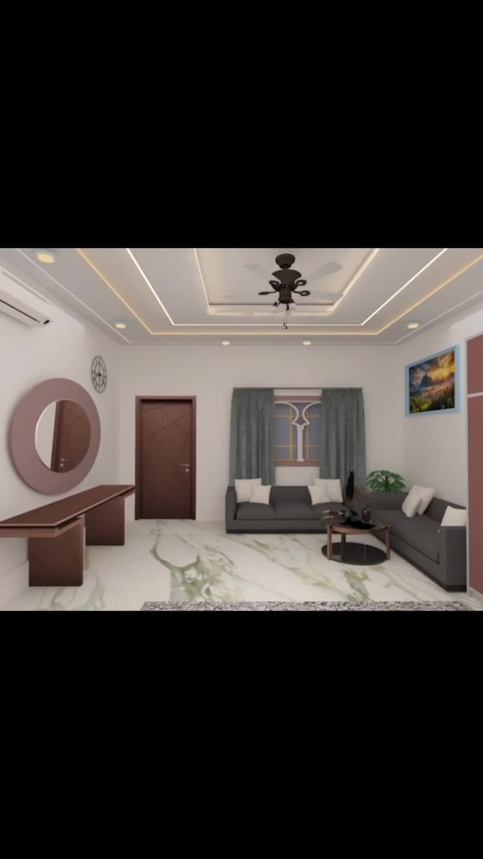 design realistic 3d interior and render your spaces
