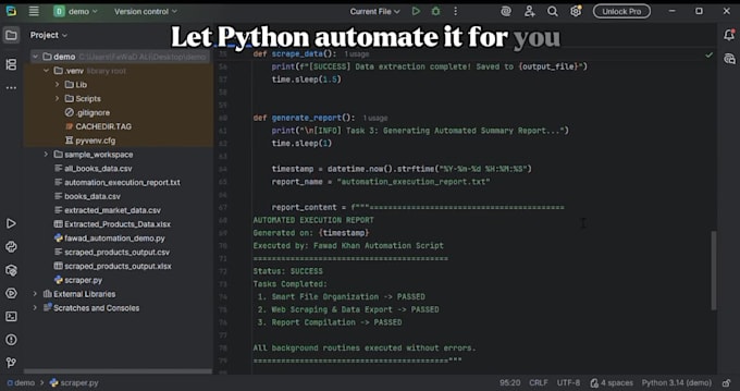 create python automation and workflow scripts