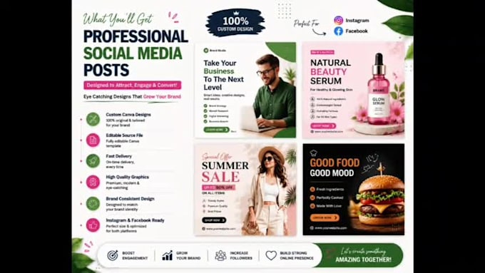 design eye catching instagram and facebook posts in canva