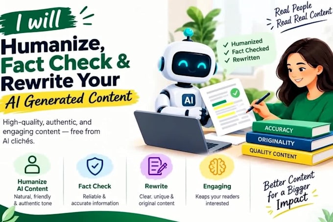 humanize, fact check, and rewrite your ai generated content