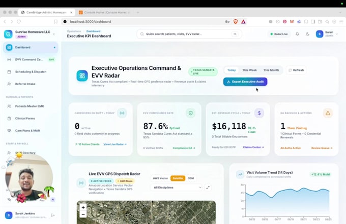 develop home care agency management software with evv app