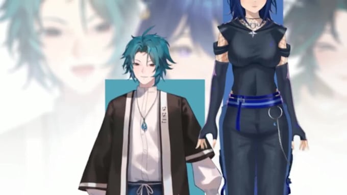 do live2d vtuber modelling live 2d vtuber avatar anime vtuber model nsfw art