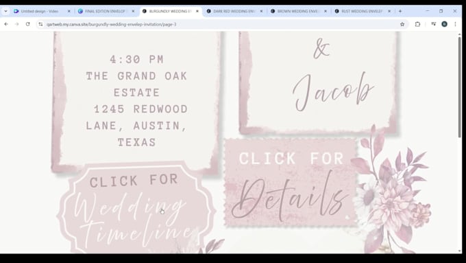 design wedding invitation website