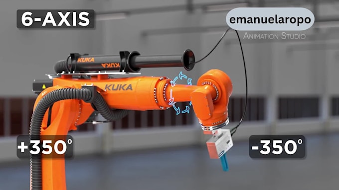 create 3d industrial machinery and mechanical animation