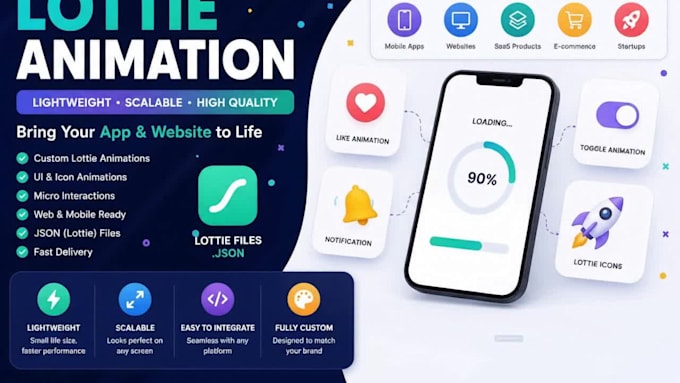 create lottie json micro animations for websites and apps