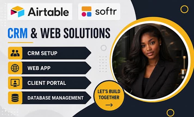 build softr web app client portal website with airtable database or notion