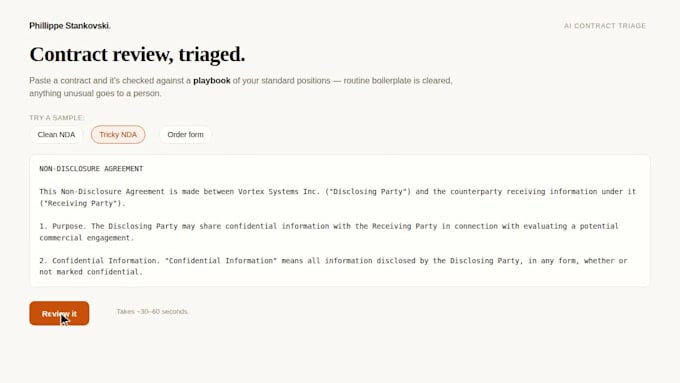build an ai contract review agent
