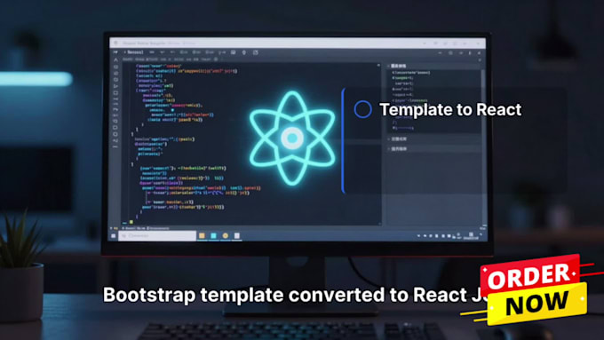 convert HTML CSS website to react js with reusable components