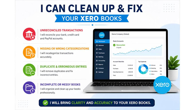 clean up and catch up your xero bookkeeping