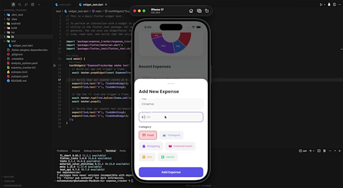 build a complete flutter app with firebase backend
