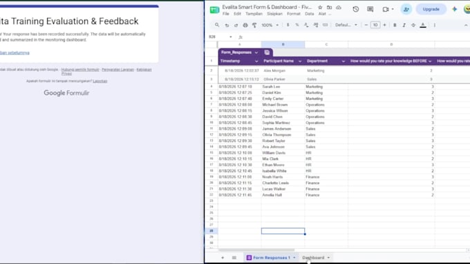 create automated forms and dashboards in google sheets