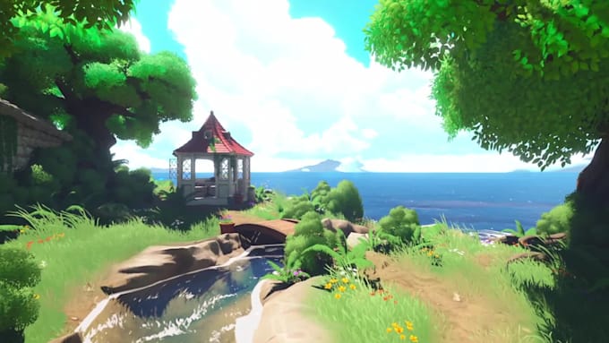 create 3d blender environment level design 3d landscape fantasy world