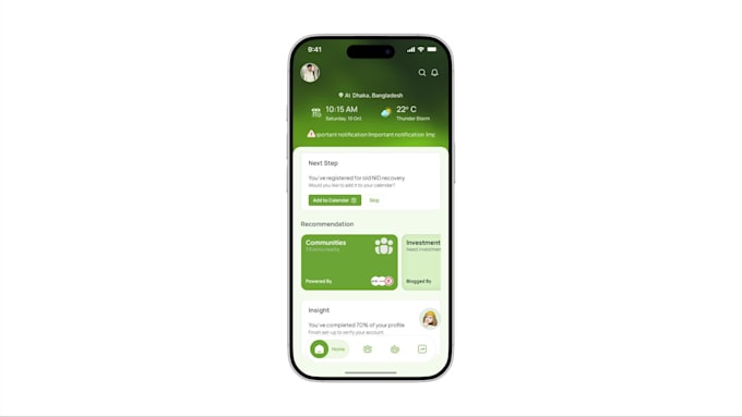 design a modern and user friendly UI UX design