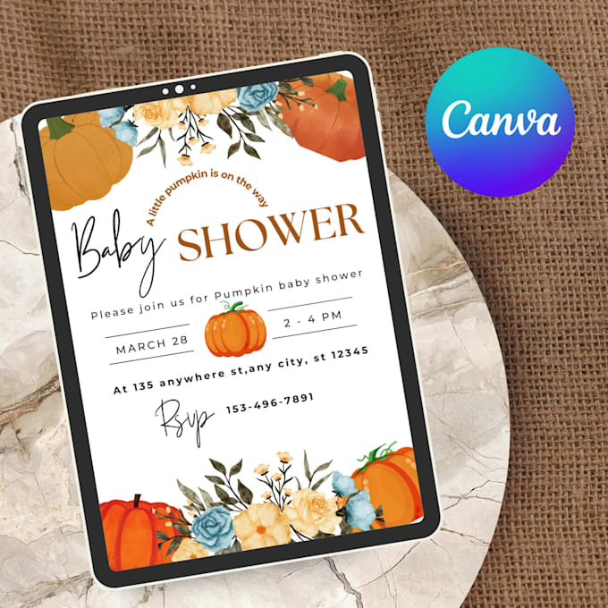 design custom baby shower invitation cards template