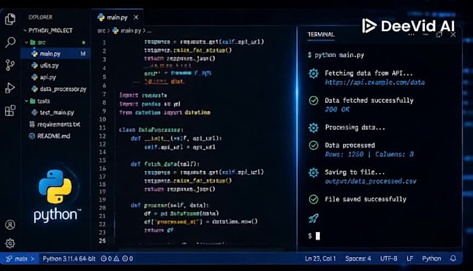 write python scripts and fix bugs