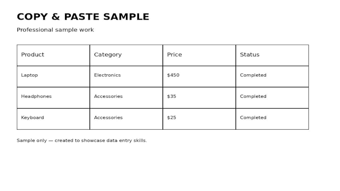 do data entry, copy paste, and web research