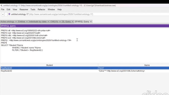 design domain specific owl ontologies using protégé with sparql queries