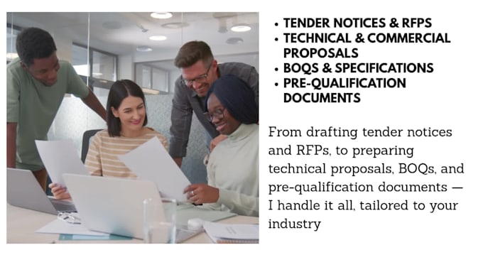 manage procurement consultancy, bidding documents, and bid evaluation