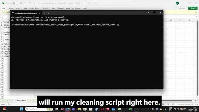 clean, format and automate your excel or CSV data