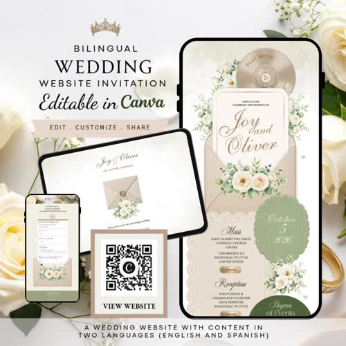 do canva wedding website