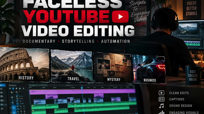 do faceless youtube videos for engaging content, edit faceless documentary
