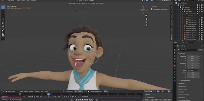 Input manual rig to 3d,animate cartoon,nurbs control,hik rig,avatar ...