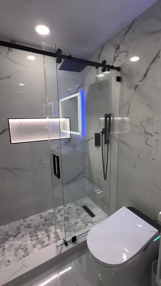 create realistic 3d bathroom design for remodel and renovation
