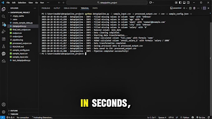 automate your data pipeline with a custom one click python script