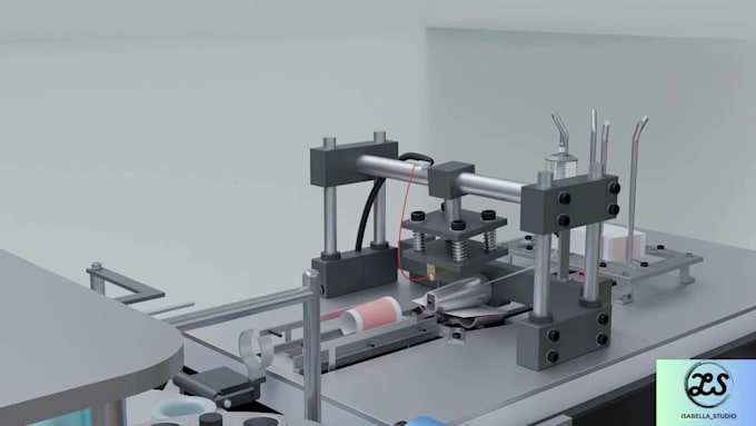 create 3d industrial animation, mechanical animation, machine animation