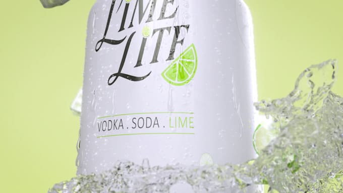 make hyper realistic 3d beverage animation splash vfx product ad water simulatio